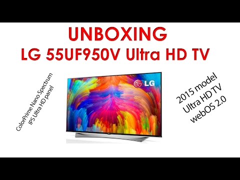 >> LG 55UF950V (UF950V) Ultra HD TV unboxing <<