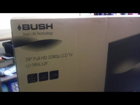 >> Bush LC-39GL12F Unboxing fantastic budget Argos 39 inch LCD 1080p HD TV <<