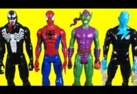 >> Unboxing toys Spiderman and five enemies Spiderman vs Venom, Sandman, Electro, Green Goblin #SE4K <<