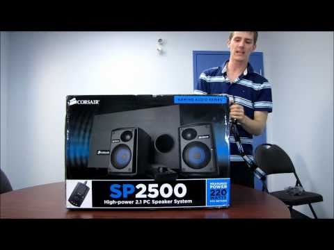 Corsair SP2500 2.1 Gaming Audiophile Computer Speakers Unboxing & First Look Linus Tech Tips