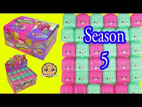 Shopkins Season 5 Mystery Surprise Petkins Blind Bag Full Box Unboxing - Cookieswirlc Video