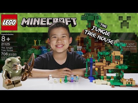 LEGO MINECRAFT - Set 21125 THE JUNGLE TREE HOUSE - Unboxing, Review, Time-Lapse Build