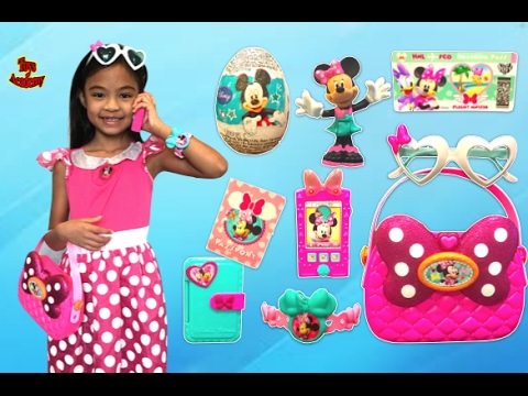 Minnie's Happy  Helper Bag Set Unboxing Surprise Eggs Toys | Toys Academy