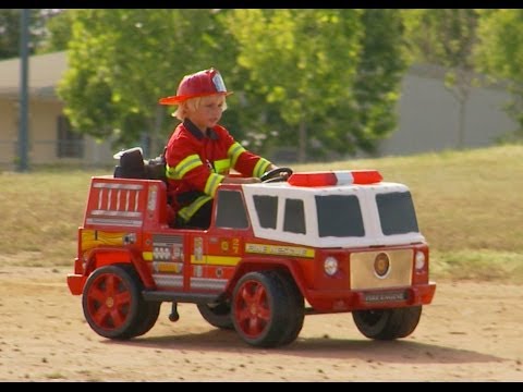 Kids Fire Engine  (Ride On) Unboxing and Review