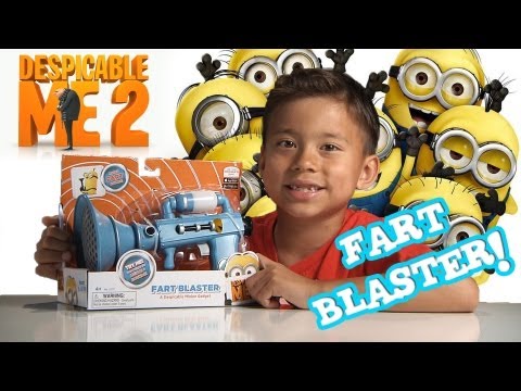 DESPICABLE ME 2 - FART BLASTER!!! Unboxing & Review: Dinner-time surprise!