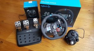 Unboxing and setup of a Logitech G29 steering wheel for a PS3/PS4/PC