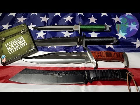 ULTIMATE RAMBO MOVIE SURVIVAL KNIFE COLLECTION UNBOXING
