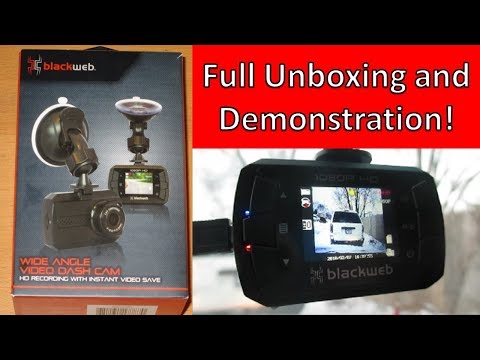 BlackWeb Wal-Mart Dash Cam - Full Unboxing and Demonstration