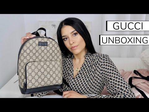 Gucci Unboxing | GG Supreme Small Backpack