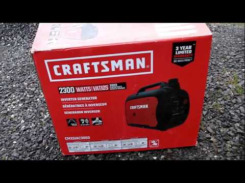 Craftsman 3000i Inverter Generator Unboxing