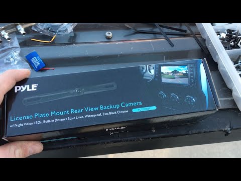 Pyle PLCM18BC License Plate Backup Camera Unboxing