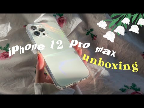 unboxing🍎iphone 12 pro max + cute accessories🧸🌷
