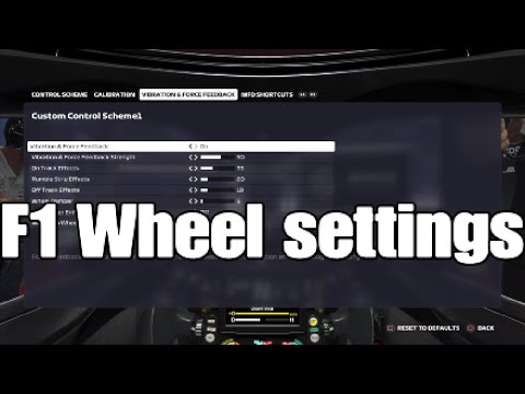 F1 2020 Wheel Settings - FFB and button layout - Logitech G29 PS4 / PS5