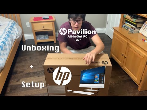 HP PAVILION 27” ALL-IN-ONE PC UNBOXING + SETUP!
