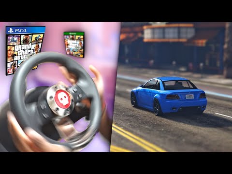 How to use a STEERING WHEEL with GTA 5 on the PS4 and XBOX (Numskull Pro Steering Wheel)