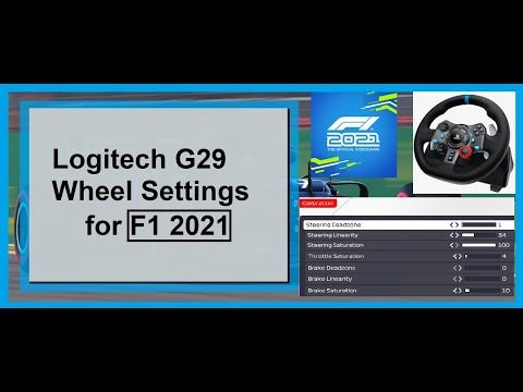 Logitech G29 Steering Wheel Settings for F1 2021