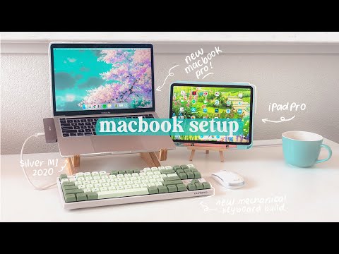 unboxing & setting up my new macbook pro + accessories ✩°｡⋆