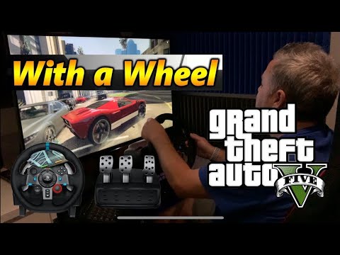 GTA V 5 - With A Wheel - Logitech G29 - Grand Theft Auto 5 - (PS5 PS4 or Xbox One) Wheel & Pedals