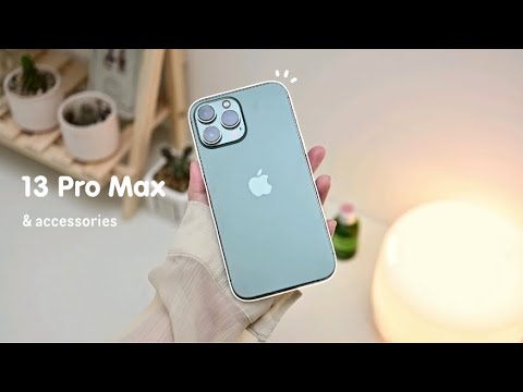 iPhone 13 Pro Max Alpine Green Unboxing🌵 aesthetic setup | Magsafe accessories | genshin