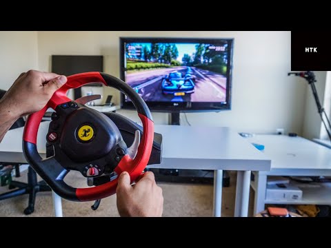 How to Setup Thrustmaster Ferrari 458 Spider Racing Wheel for Xbox One X S + Gameplay